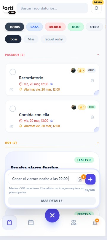 Crear un recordatorio en RecordatoriosIA