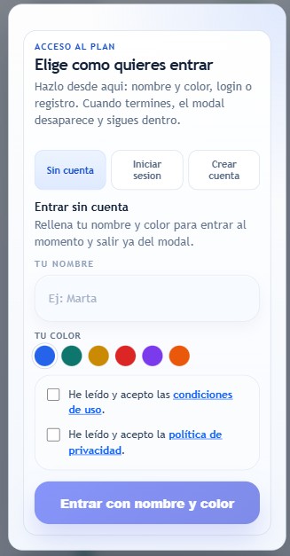 Cómo se ve el enlace compartido de PlanRapido