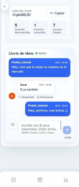 Caja de escritura de lluvia de ideas