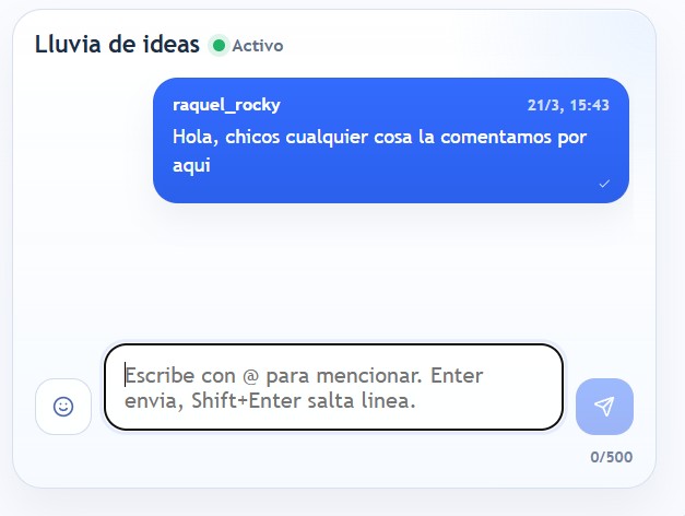 Lluvia de ideas en el mismo plan de viaje en Plan Rápido